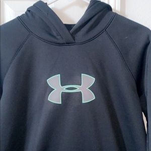 black and teal under armour hoodie